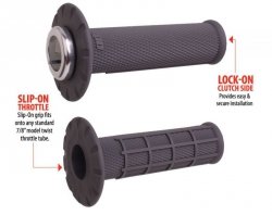 ODI MANETKI OFF ROAD HALF WAFFLE UNIVERSAL LOCK-ON GRIP SET KOLOR SZARY