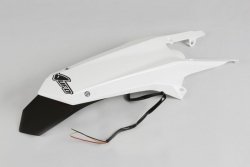 UFO BŁOTNIK TYŁ HUSQVARNA TE/TX 125, TE/TX/FE/ 250, TE 300, FE 350/450/501 14-16, KOLOR BIAŁY ( ENDURO Z LAMPKĄ LED )