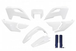 UFO 2024/11 KOMPLET PLASTIKÓW (FULL KIT) Z OSŁONAMI TELESKOPÓW (AMORTYZATORÓW) HUSQVARNA TE 150 / 250 / 300 24-25, FE 250 / 350 