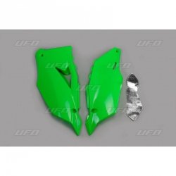 UFO BOCZKI TYLNE KAWASAKI KXF 450 19-23 , KXF 250 21-24 KOLOR ZIELONY FLUO
