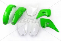 UFO KOMPLET PLASTIKÓW KAWASAKI KX 125 / 250 03-10 KOLOR OEM (ZIELONY/BIAŁY) (KA201E999) - ZASTĘPUJE KAKIT202999