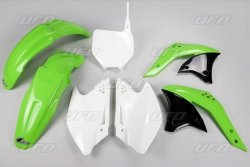 UFO KOMPLET PLASTIKÓW KAWASAKI KXF 250 07 KOLOR OEM (ZIELONY/BIAŁY) (KA208E999)