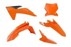 RACETECH (RTECH) 2024/12 KOMPLET PLASTIKÓW KTM SX 65 24-25 KOLOR POMARAŃCZOWY / CZARNY