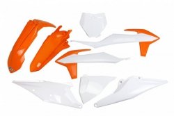 UFO KOMPLET PLASTIKÓW KTM SX 125/150/250 19-22, SXF (SX-F) 250/350/450 19-22 KOLOR OEM 21 (BIAŁY/POMARAŃCZOWY)