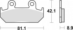 TRW ZF KLOCKI HAMULCOWE KH121 SINTER STREET HONDA CMX 450 86-89, CBR 600 87-94, XRV 750 AFRICA TWIN 90-92, PRZÓD (PROMOCJA)