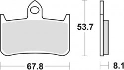 TRW LUCAS KLOCKI HAMULCOWE KH187 ORGANIC HONDA RVF 750 94-97, CB 900 HORNET 02-06, CB 1300 X4 97-99, KAWASAKI KLR 250 82-84, PRZ