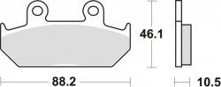 TRW ZF KLOCKI HAMULCOWE KH124 KH412 ORGANIC HONDA VT 600 SHADOW 89-93, XL 600V TRANSALP 91-93, NX DOMINATOR 650 88-90, XRV 650 A
