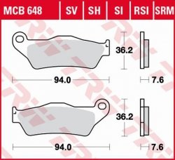 TRW ZF KLOCKI HAMULCOWE KH181 SINTER STREET BMW R 1200 HP2 04-10 R-NINE T 13-, K 1300 GT 09-15, KTM EXC 525 03-07, LC4 ADV 97-01