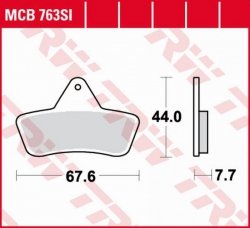 TRW ZF KLOCKI HAMULCOWE KH271 SINTER OFFROAD ARCTIC CAT 250/300/400 2X4/4X4 98-04, TBX/TBK 500 4X4 02-04, LAVERDA QUASAR 400/500
