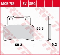 TRW ZF KLOCKI HAMULCOWE KH432 SINTER STREET APRILIA RS 125 07-13, SL 750 SHIVER/DROSODURO 07-17, NA 850 MANA 07-16, SL 900 SHIVE