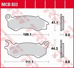TRW ZF KLOCKI HAMULCOWE KH603 SINTER HONDA NSC 50/110 12-, PCX 125/150 10-, KYMCO PEOPLE 125 16-, PEUGEOT DJANGO 50/125/150 14-,