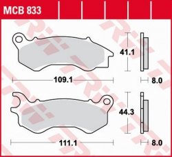 TRW LUCAS ZF KLOCKI HAMULCOWE KH603 SINTER HONDA NSC 50/110 '12-, PCX 125/150 '10-, KYMCO PEOPLE 125 '16-, PEUGEO