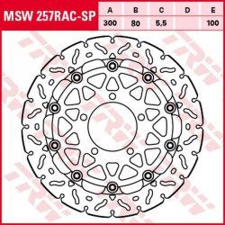 TRW LUCAS ZF TARCZA HAMULCOWA PRZÓD KAWASAKI ZX-6R 600 '07-'16, ZX-6RR 600, ZX-6R 636 '05-'06, ER-6F/N '