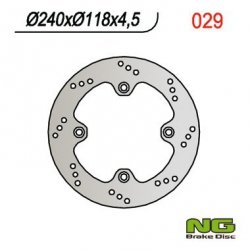 NG TARCZA HAMULCOWA TYŁ SUZUKI DR 650 S/SE 96-11, XF 650 FREEWIND 97-02, (240X118X4,5MM) (4X10,5MM)
