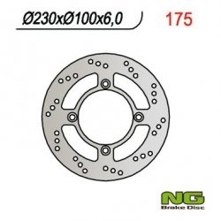 NG TARCZA HAMULCOWA TYŁ KAWASAKI ZEPHYR 750 92-97, ZZR600 90-92 (4X10,25) (230x100x6)