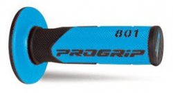 PROGRIP MANETKI PG801 OFF ROAD (22+25MM, DŁ.115MM) KOLOR CZARNY/JASNY NIEBIESKI (DWUSKŁADNIKOWE) (PG801) (801-286)