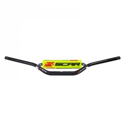 SCAR RACING KIEROWNICA Z POPRZECZKĄ 28,6MM MODEL MCGRATH/SHORT BEND KOLOR CZARNY GĄBKA ŻÓŁTY/BIAŁY