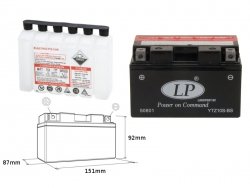 LANDPORT AKUMULATOR YTZ10S-BS (MA LTZ10S-BS) 12V 8,5AH 151X87X94 BEZOBSŁUGOWY - ELEKTROLIT OSOBNO (6) UE2019/1148