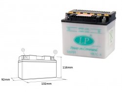 LANDPORT Derbi Senda 125 R/SM (04-06) akumulator obsługowy - bez elektrolitu 