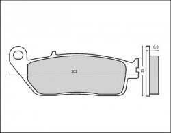 BRENTA KLOCKI HAMULCOWE HONDA CBF 600/ CBF 600 ABS (04-07)