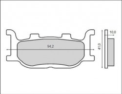 Brenta klocki hamulcowe (metaliczne) przód Yamaha XVS 1100 Drag Star Classic (00-06)