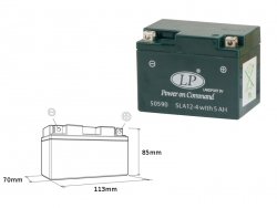 LANDPORT Hyosung SD/SB 50  (99-04) akumulator  bezobsługowy/zalany (zastępuje YTX4L)