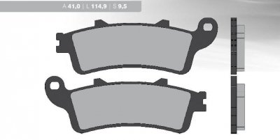 Brenta klocki hamulcowe (metaliczne) tył Honda ST 1300 Pan Europan (02-09)