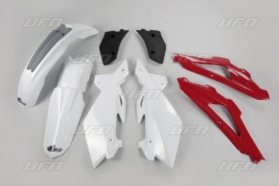 UFO KOMPLET PLASTIKÓW HUSQVARNA CR 250 2T '09-'13 KOLOR OEM (BIAŁY/CZERWONY/CZARNY)