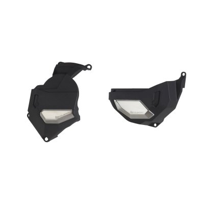 POLISPORT STREET ZESTAW OSŁONA POKRYWY (DEKLA) ALTERNATORA ORAZ OSŁONA POKRYWY SPRZĘGŁA KTM HONDA AFRICA TWIN CRF 1100 L DCT '20-22' KOLOR CZARNY 