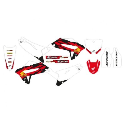 BLACKBIRD KOMPLET NAKLEJEK (OKLEIN) HONDA CR 125R 02-07, CR 250R 02-07 RETRO (RESTYLING POLISPORT 22)