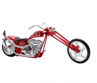 Model motocykla Custom Bike Flame czerwony