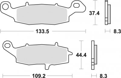 TRW klocki hamulcowe przód Kawasaki KLR 650 ( 95-04)