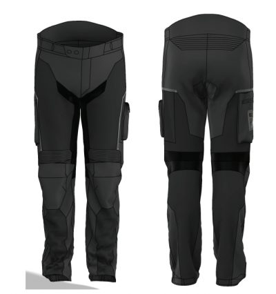 SPODNIE TEKSTYLNE OZONE FLOW LADY BLACK D3XL