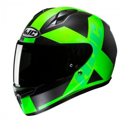 KASK HJC C10 TEZ FLUO GREEN/BLACK XL