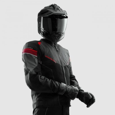 KURTKA TEKSTYLNA REBELHORN HIFLOW V BLACK/GREY/RED 3XL