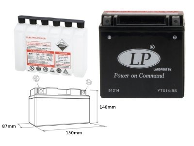 LANDPORT Suzuki LT-V 700 F Twin Peaks 04-06 akumulator elektrolit osobno