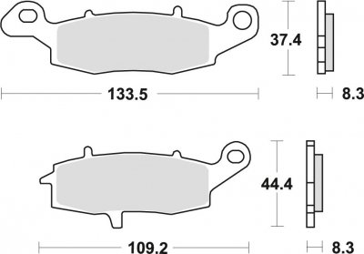 TRW klocki hamulcowe przód Kawasaki KLV 1000 (04-06)