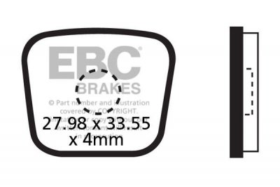 CFA278 - Klocki hamulcowe rowerowe (organiczne) EBC Brakes