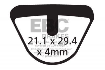 CFA285 - Klocki hamulcowe rowerowe (organiczne) EBC Brakes