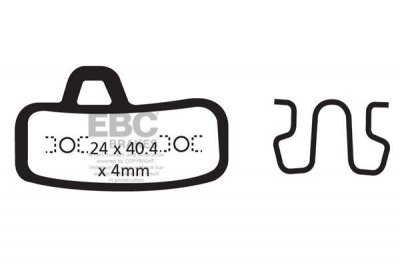 CFA494R - Klocki hamulcowe rowerowe (organiczne wyczynowe) EBC Brakes