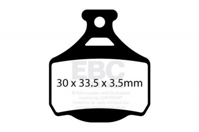 CFA751 - Klocki hamulcowe rowerowe (organiczne) EBC Brakes