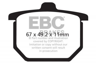 Klocki hamulcowe EBC FA029V V-PAD (kpl. na 1 tarcze)