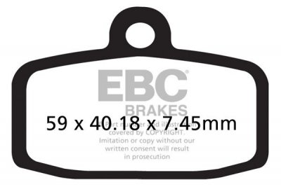 Klocki hamulcowe EBC FA612R (kpl. na 1 tarcze) (odpowiednik PROX 37.160202)