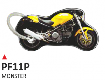 ONEDESIGN Dwustronny wypukły brelok na klucze Ducati Monster giallo