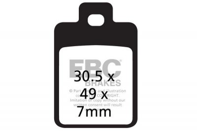 Klocki hamulcowe EBC SFA255 skuterowe (kpl. na 1 tarcze)