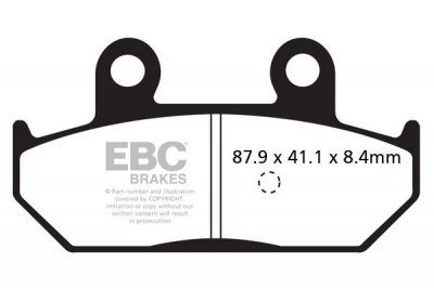 Klocki hamulcowe EBC SFA412HH skuterowe (kpl. na 1 tarcze)