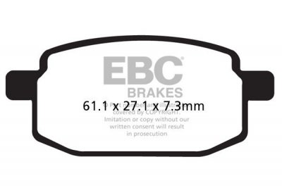Klocki hamulcowe EBC SFAC169 skuterowe karbonowe (kpl. na 1 tarcze)
