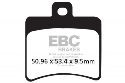 Klocki hamulcowe EBC SFAC298 skuterowe karbonowe (kpl. na 1 tarcze)