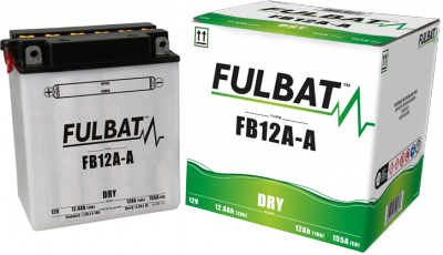 Akumulator FULBAT YB12A-A (suchy, obsługowy, kwas w zestawie)
