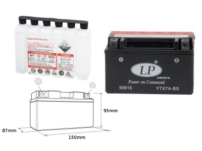 LANDPORT Daelim NS 125 (98-02) akumulator  elektrolit osobno 